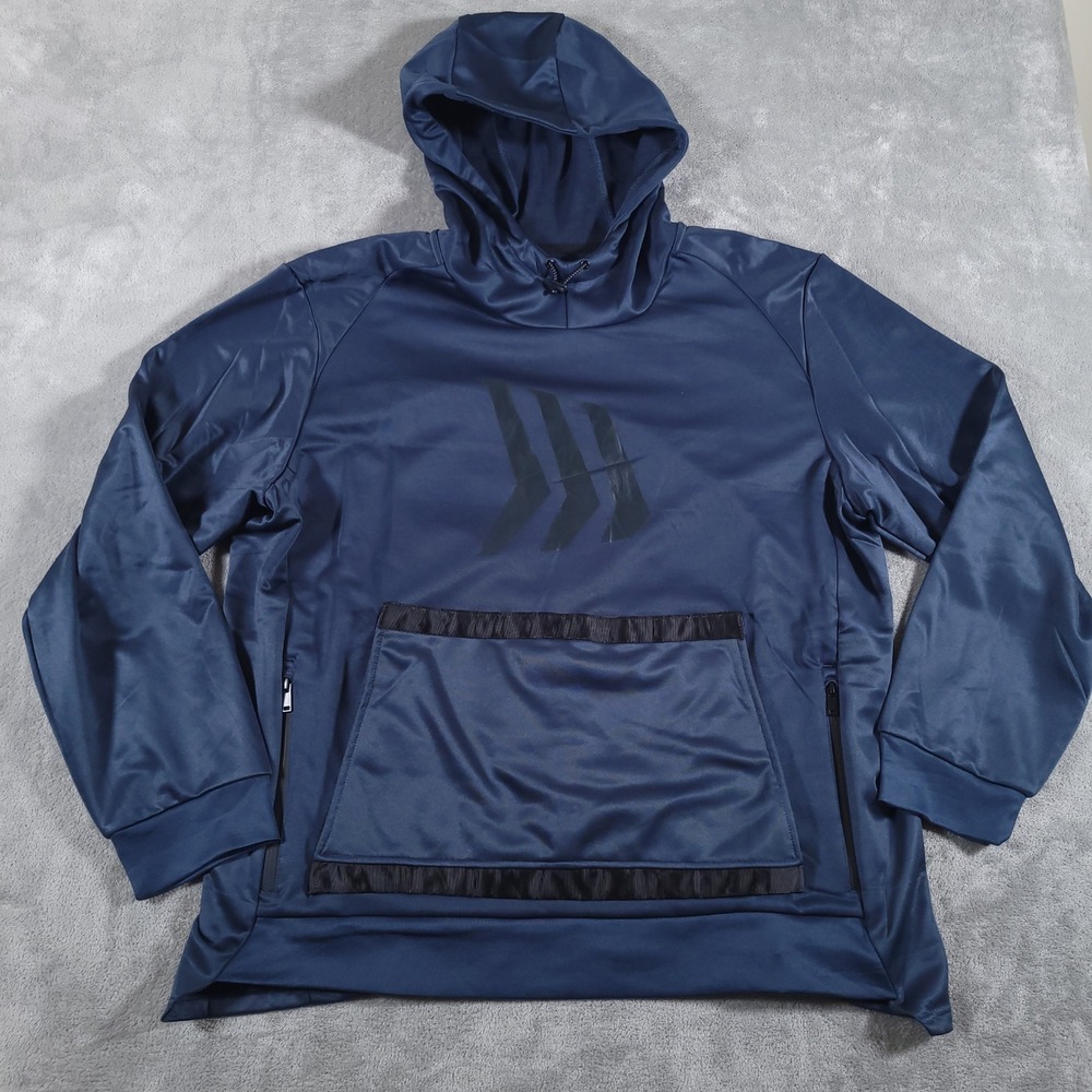 Gillz Hoodie Mens XXL Blue Performance Fishing Pullover Graphic Activewear